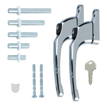 FixRello PVC Window Handles for uPVC Windows - Handle for uPVC Windows and Double Glazing (2, Chrome)