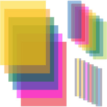 20 Pcs Coloured Dyslexia Overlays, 3 Sizes Of Overlays For Reading Dyslexia, Dyslexic Overlay Sheets For Children