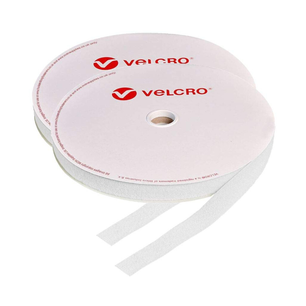 10Mm Velcro Brand Hook & Loop White Sew On 10M Rolls 5004119620291