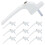 SHIELD HARDWARE uPVC Universal Window Handle Inline Locking Espag Double Glazing Pack of 10 White 15mm 1
