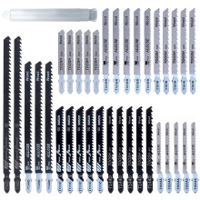 35PCS Jigsaw Blade Set T Shank Fast Cut Down Straight and Fast Cut Blades Wood Cutting Power Tool for Wood Plastic and Metal Cutting Fit Bosch