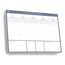 Focus Work Planner by Clear Mind Concepts A4 Weekly Desk Pad Monday to Friday 52 Tear Off Sheets Productivity Organiser for Work Tasks Priorities
