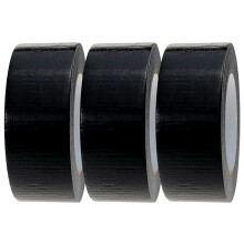 Crimson Starfish Black Duct Tape | 3 Rolls of 48mm x 45m Gaffer Tape | Water Resistant Duct Tape | Adhesive Tape Multi-Use for Indoor/Outdoor