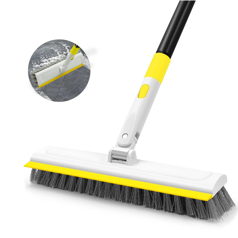 Daliper Floor Scrub Brush With 127Cm Long Handle For Cleaning, 2 In 1 Scrape Scrubber Brush With Squeegee 5051226955693
