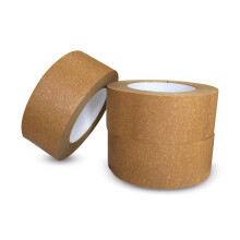 JeeJaan 3 Rolls of Brown Paper Tape 50mm x 50m Heavy Duty Kraft Tape for Packaging Sealing Boxes and Parcel Wrapping Eco-Friendly Strong Adhesive