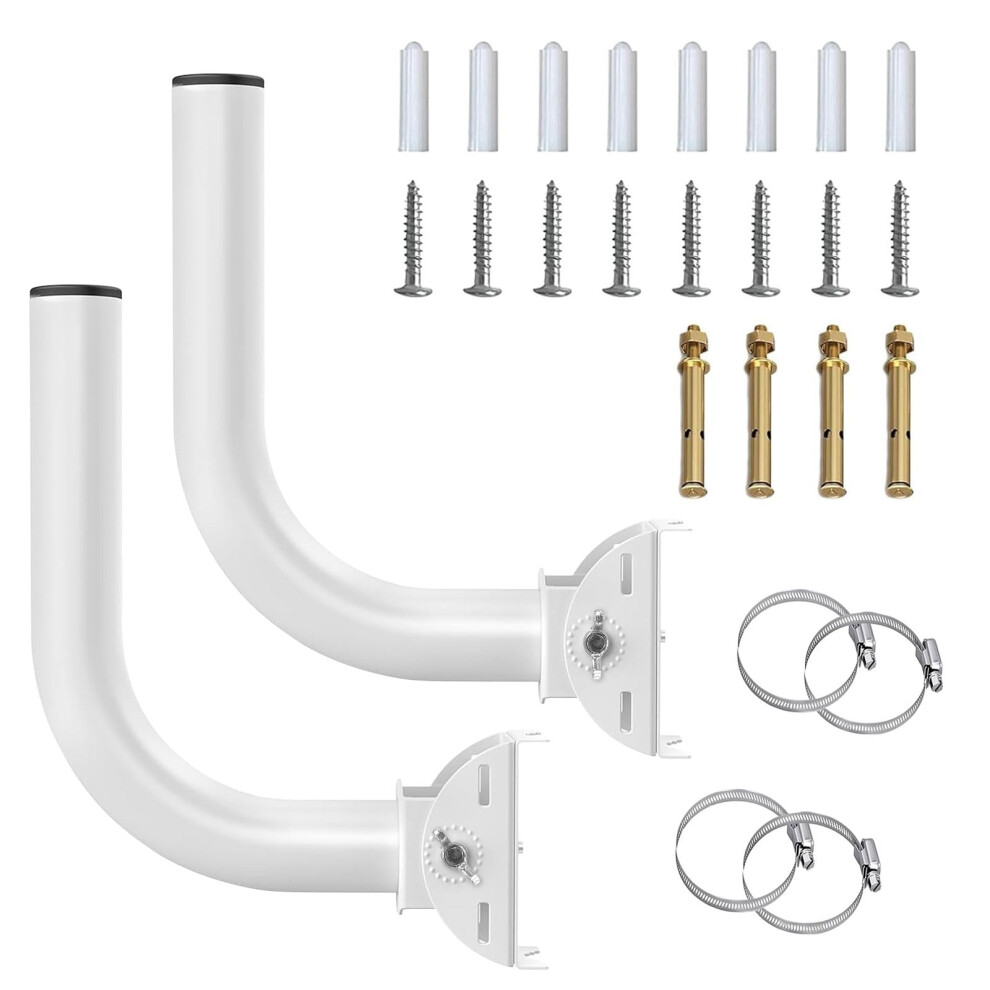 Tuakimce 2 Pack Universal Wireless Bridge Mount, Outdoor Pole & Wall-Mount Bracket For J Pole Antenna, Security Camera, And Ap Access Point 5051226916526