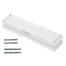 Keypak 12" (30.6cm) Sleeved Door Letter Box – Anti-Snap Flap & Draught Excluder for 40–80mm uPVC, Composite & Timber Doors (White)