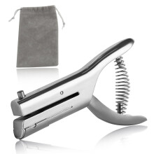 SPEEDWOX Heavy Duty Single Hole Punch - Long Reach, Ideal for Metal & Paper, Gift Badge Maker