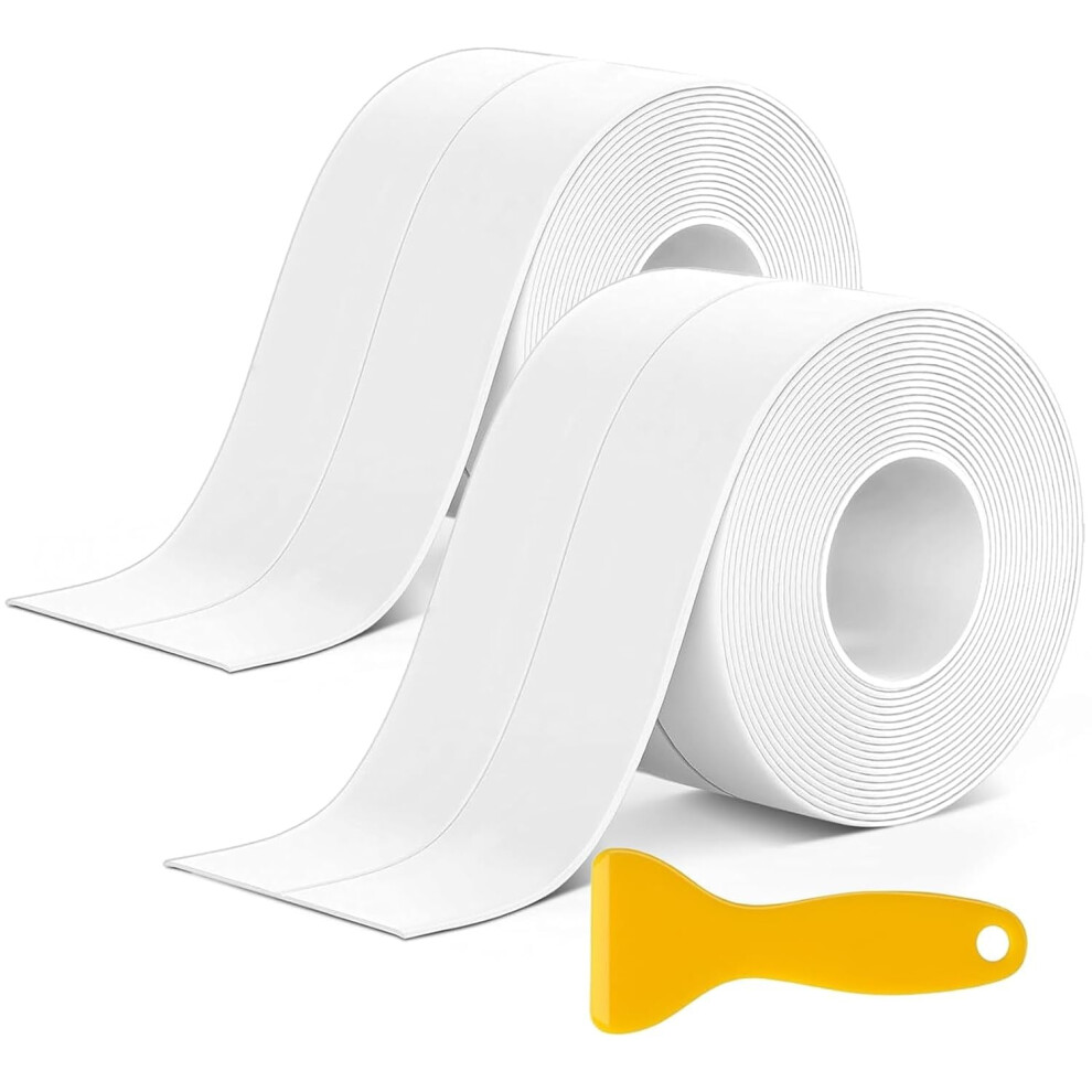 Blissiquee Bath Sealant Strip Self Adhesive 5M*5Cm, 2Inch Sealant Tape Waterproof Pvc Simple Seal Tape For Bathroom,Kitchen,Toilet,Wall Corners Â St 5009769005146