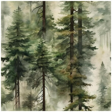 HAOKHOME Forest Wallpaper Self Adhesive Tree Wall Paper Wood Removable for Bedroom Green Contact Paper 3m x 44.5cm