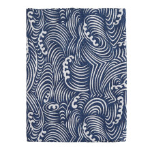 SUPERFINDINGS Book Cover Sleeve A5 Paperback Book Protector with Japanese Wave Midnight Blue Book Sleeve Washable Book Cover Fabric Novel Book Sleeve