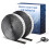 Euqvunn Hook and Loop Tape 2 Rolls (8m x 2cm), Hook and Loop Strips Self Adhesive with Scissors and Grid Backing 1
