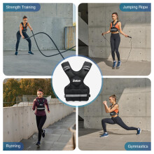 ZELUS Weighted Vest for Men and Women, Adjustable Body Weight Vest Exercise Set for Workouts, 9-14.5kg Vest with 6 Ironsand Weights for Cardio Streng