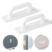 Aeaocvo 2 Pack Adhesive Cabinet Handles, Stick on Handle, No Drill Cabinet Pulls Peel and Stick