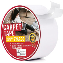 CHUANGSEED 1Rolls Heavy Duty Double Sided Carpet Tape 2IN X12Y suitable for such as fixing carpets, tiles, wood