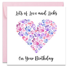 Printperfect - Birthday Card From The Dog Amusing Birthday Card For Dog Owner - “Fur Baby Gift" For Dog Mum or Mom - Cute Doggy Card For Dog Parents
