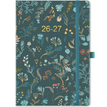 Kamaking Academic Diary 2026-2027 - A5 Diary 2026 2027 Week to View for Efficient Planning, Aug' 2026 - Jul' 2027, with Leafy Hardcover