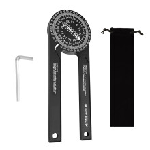 Flintronic Aluminum Angle Finder, 7 Inch Miter Saw Protractor Tool, 360 Protractor Digital Gauge Featuring, Miter Gauge for Inside Outside Corner