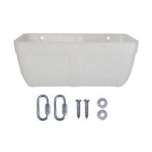 (White) Goat Feeder,,high-capacity Hanging Fence Feed Trough,suitable For Sheep, Deer, Chicken 1pc Black yuante