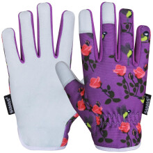 SAWANS Leather Gardening Gloves Ladies Mens Women Thorn Proof Rigger Garden Safety Working Gloves Multipurpose Breathable Construction Gardening