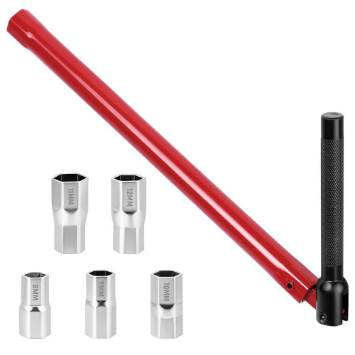 flintronic Tap Spanner, 8-13mm Adjustable Tap-Nut Spanner, Faucet Back Nut Kit, Water Taps Spanner with Changeable Wrench Socket