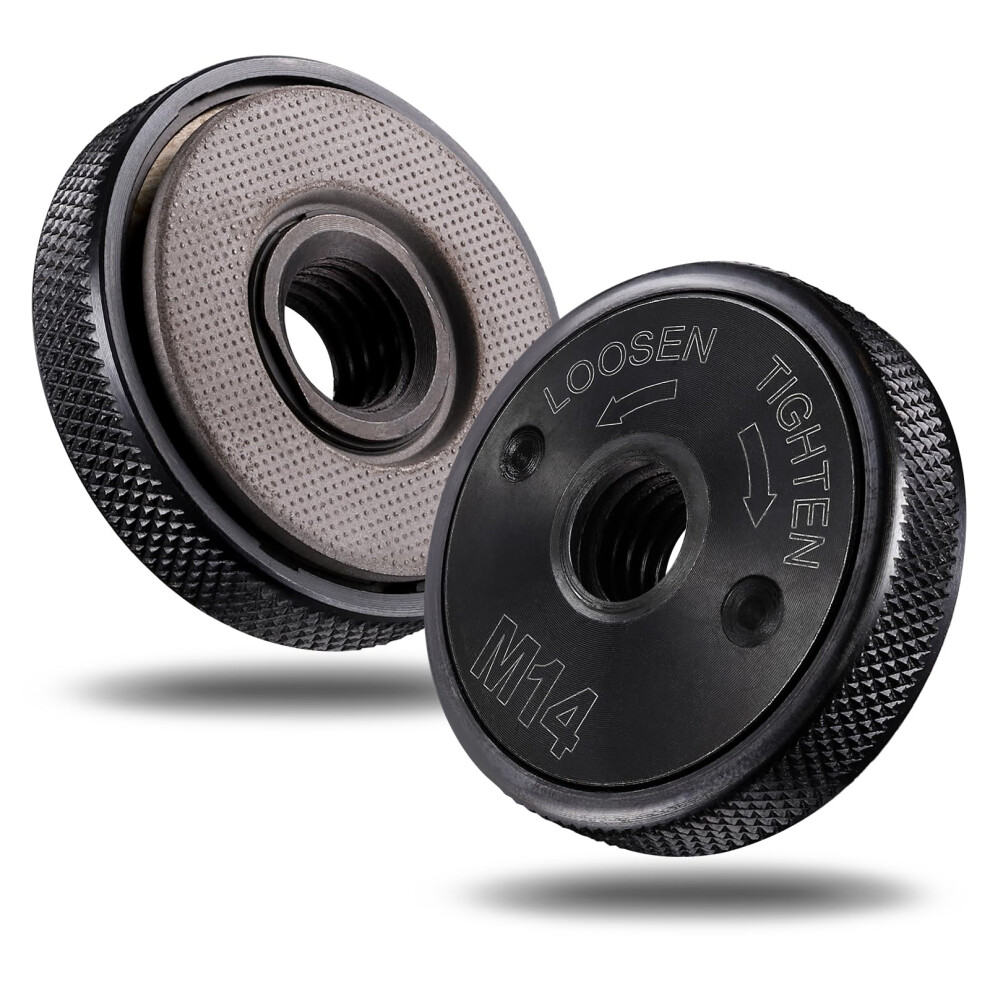2Pcs Angle Grinder Quick Release Nut M14, Sturdy Carbon Steel Angle Grinder Nut Accurate Thread 5051226945441