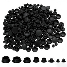 450 Pcs Black Screw Caps Black Blanking Plug Hole Covers, Drill Hole Cover Caps Plastic Blanking CapHole Plugs for Furniture Kitchen Cabinet Shelf