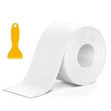 BLISSIQUEE Bath Sealant Strip Self Adhesive 8M*5CM, Sealant Tape Extra Wide Waterproof PVC Simple Seal Tape for Bathroom, Kitchen, Toilet