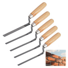 Pointing Trowel, 5 Pcs Stainless Steel Pointing Tool, 6/8/10/12/14mm Finger Trowel, Suitable for Bricklaying, Tile Laying and Masonry Work