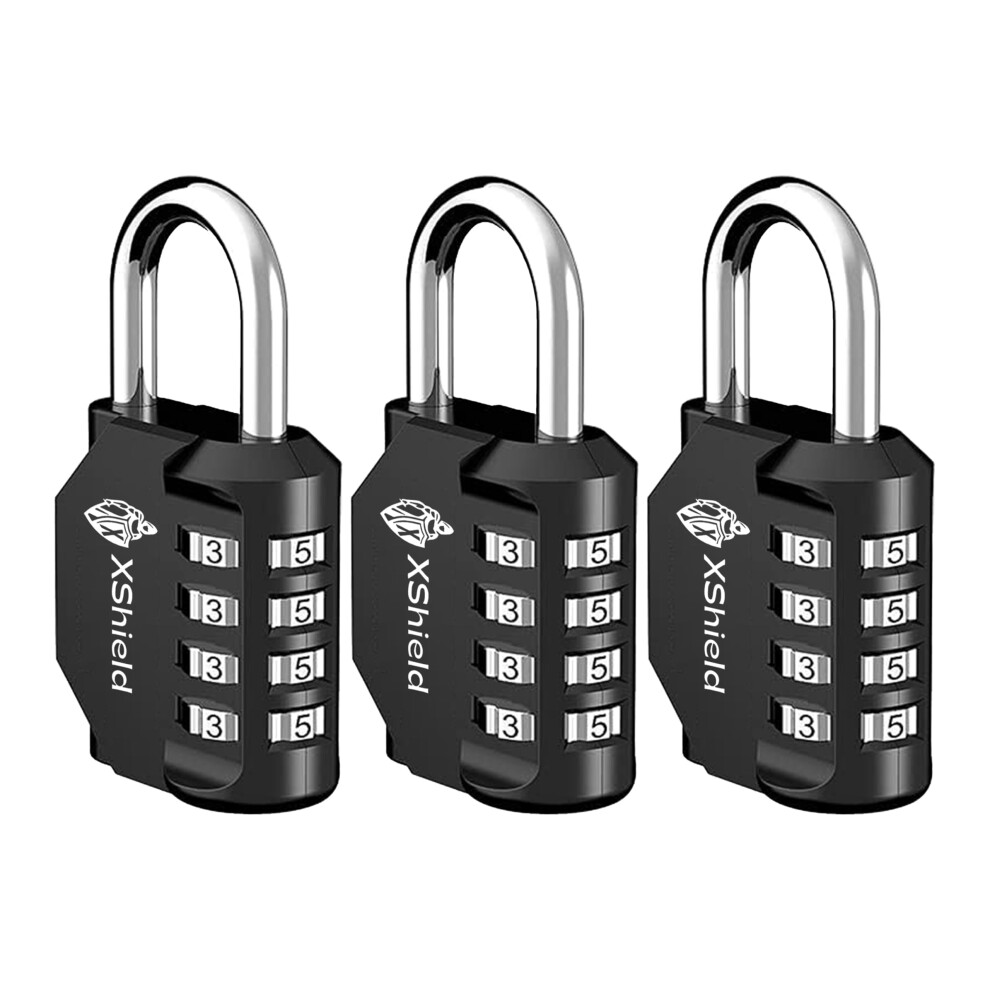 Xshield 4-Digit Combination Padlock | Heavy-Duty Keyless Lock With 10,000 Code Options | Weather-Resistant Alloy Body | Ideal For Lockers, Gates, Gym 5008221001733