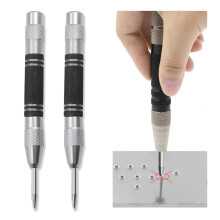 2Pcs Automatic Center Punch, 5" Spring Loaded Center Punch, Steel Adjustable One-Handed Spring Impact Loaded Cen-TER Hole Pun-ch