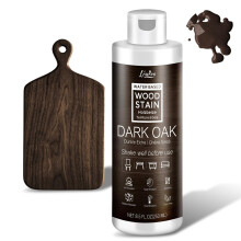 Water Based Wood Stain - Dark Oak | Wood Varnish for Indoor & Outdoor Furniture, Wardrobe, Cabinets, Doors, Low Odor & Non-Toxic, Fast Drying