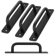 Malimali 4 Pack Sliding Door Handles, 128mm Hole Center Door Pull Handle Aluminum Alloy Black Handles for Internal Door Exterior Doors Cupboard Door