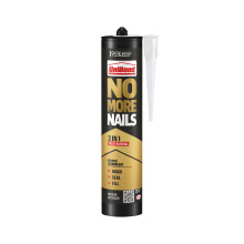 UniBond No More Nails 3in1 White, High Strength All Purpose Adhesive, Bonds, Seals & Fills, Waterproof Grab & Gap Filler for Wood, Tile, Metal