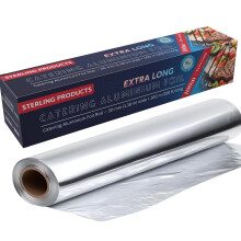 Sterling Products Heavy Duty Extra Long Kitchen Foil Roll 30cm x 100m – Premium Eco-Friendly Aluminium Catering Foil for Cooking, Baking