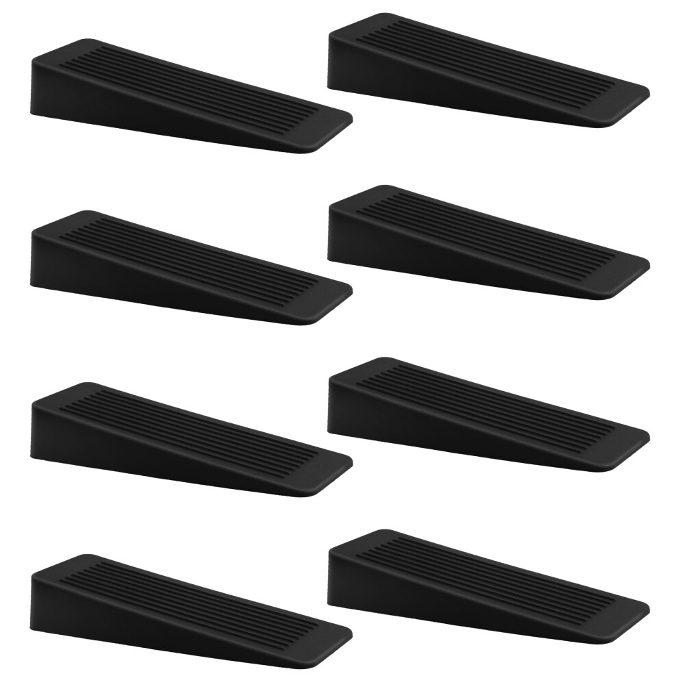 Black Rubber Door Stop 8 Pack, Door Stoppers For Floor, Door Stops Indoors, Door Wedge, Non-Slip Rubber Door Stopper, Door Wedges Indoors 5051226965937