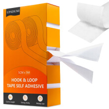 UPXDUMI Hook and Loop Tape 50mm x 5m Multipurpose Strong Self Adhesive Strips Heavy Duty Double Sided Sticky Back Roll Suitable for Home Carpet Sofa