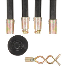 Drain RODS X 4 920mm Drain Rod Extension Set + Plunger & Double Worm Screw