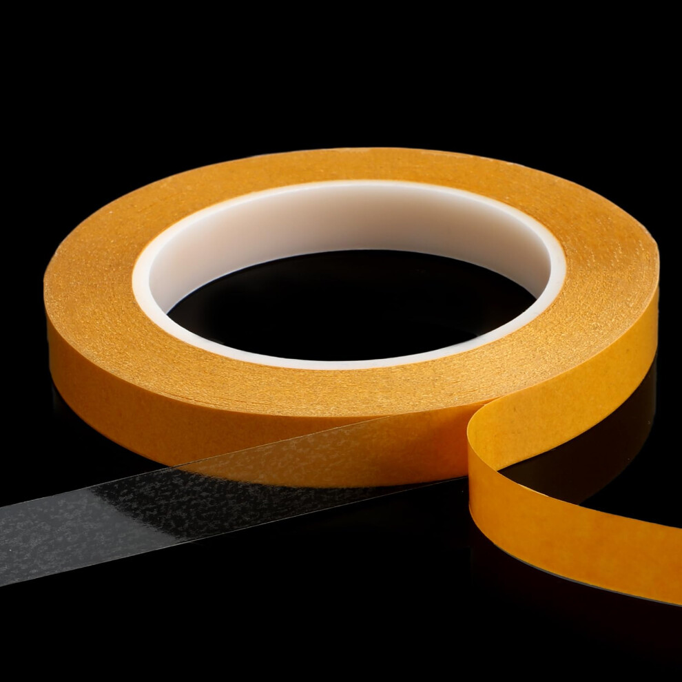 15Mm X 50M Ultra Thin Clear Double Sided Tape, Two Sides Sticky Tape With Transparent Adhesive Heavy Duty Two Sides Strong Stick Mounting Adhesive Ta 5008976023547