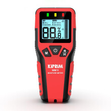 Kiprim Pinless Damp Meter Moisture Meter for Wood, Walls, Masonry – Accurate Non-Destructive Testing with Audible and Visual Alarm, Data Hold