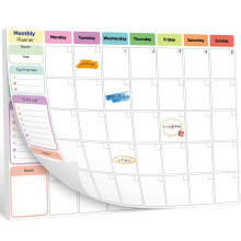 Monthly Planner Pad, A4 Monthly To Do List Notepad, 52 Tear Off Sheets Undated Calendar & Organizer
