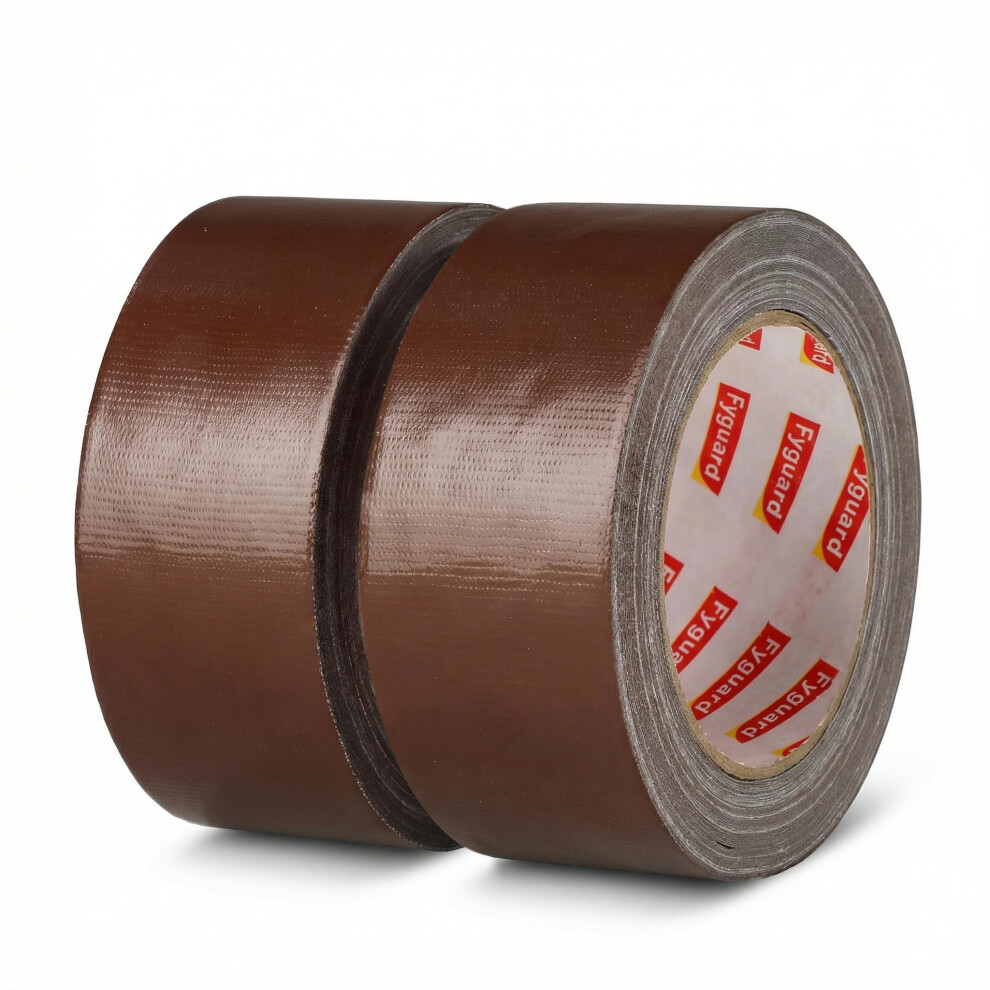 Fyguard 2 Rolls Duct Tape Dark Brown, 48Mm X 28M Gaffer Tape 210Î¼ Waterproof Repair Tape No Residue Universal For Indoor And Outdoor Use (56M In Tota 1296949883937