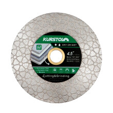 KURSTOL Diamond Cutting Disc - 4.5"/115mm Dual-Purpose Tile Diamond Saw Blade,Angel Grinder Blade Arbor 7/8"-5/8" for Cutting and Grinding Ceramic