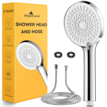 Magichome Shower Head and Hose 2M, Shower Head High Pressure with 5 Modes, Universal Handheld Showerhead to Increase Pressure