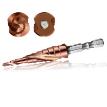 KASAFE M35 Cobalt HSS Step Drill Bit (3-13mm, 11-Step) for Stainless Steel, Cast Iron, Copper & Aluminum, 1/4" Hex Shank