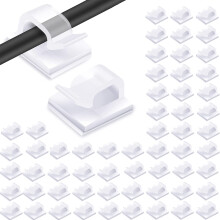 60 Pcs Cable Clips,Tidy Holder,Adhesive Self Wire,Sticky for Cables Holders for Wall,Clip Management Outdoor,Light Hooks Cord Organiser for Hanging
