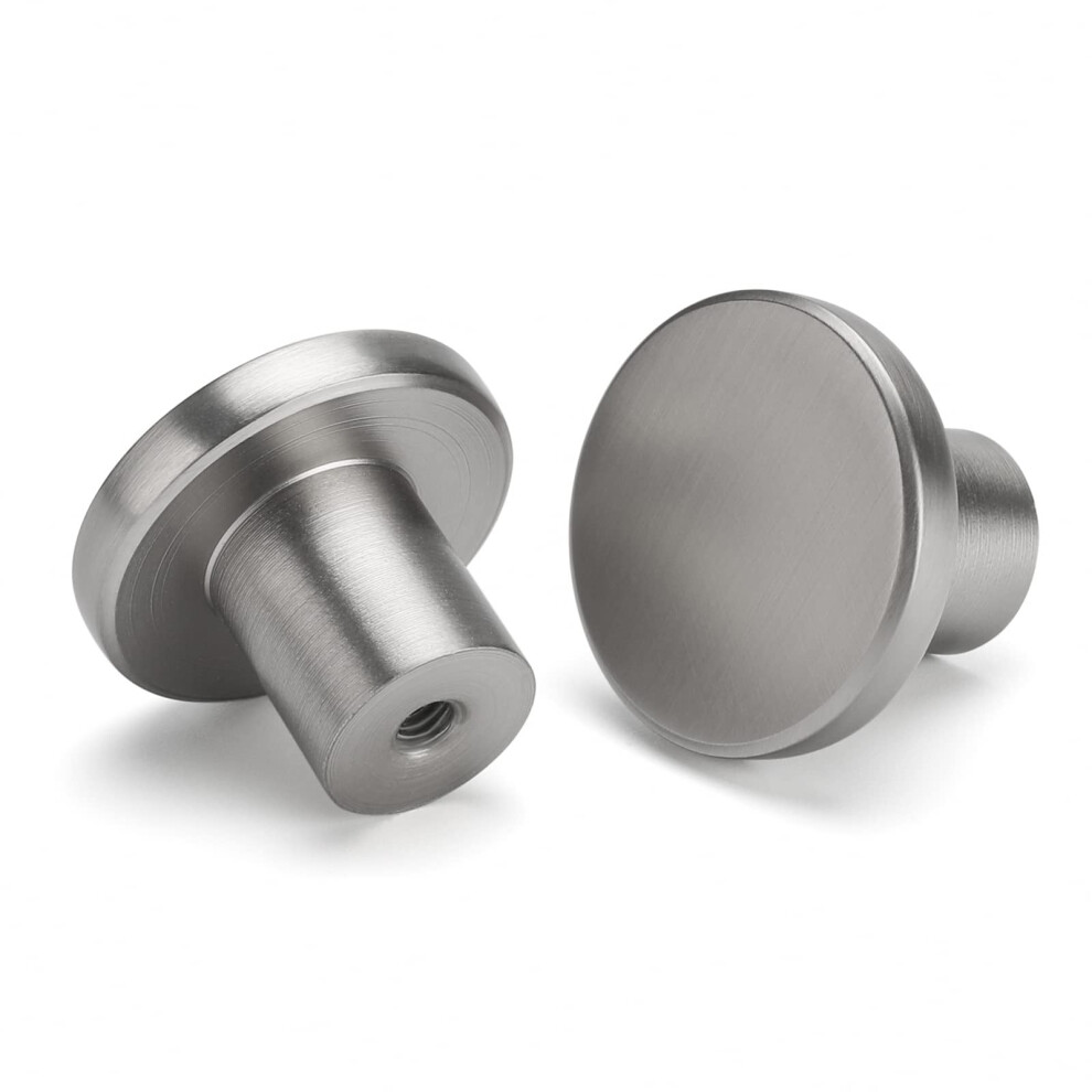 Lontan 4 Pack Brushed Nickel Door Knobs Kitchen Door Knobs Round Cabinet Drawer Hardware Aluminum Alloy For Cupboard Wardrobes Furniture 5000783026131