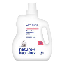 ATTITUDE Liquid Fabric Softener, Plant-Based & Vegan, HE Compatible, Naturally Derived, Pink Grapefruit Scent, 80 Loads, 2 Liters