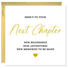 Printperfect - Congratulations Next Chapter Card - Moving, Leaving or New Job Card for Him or Her