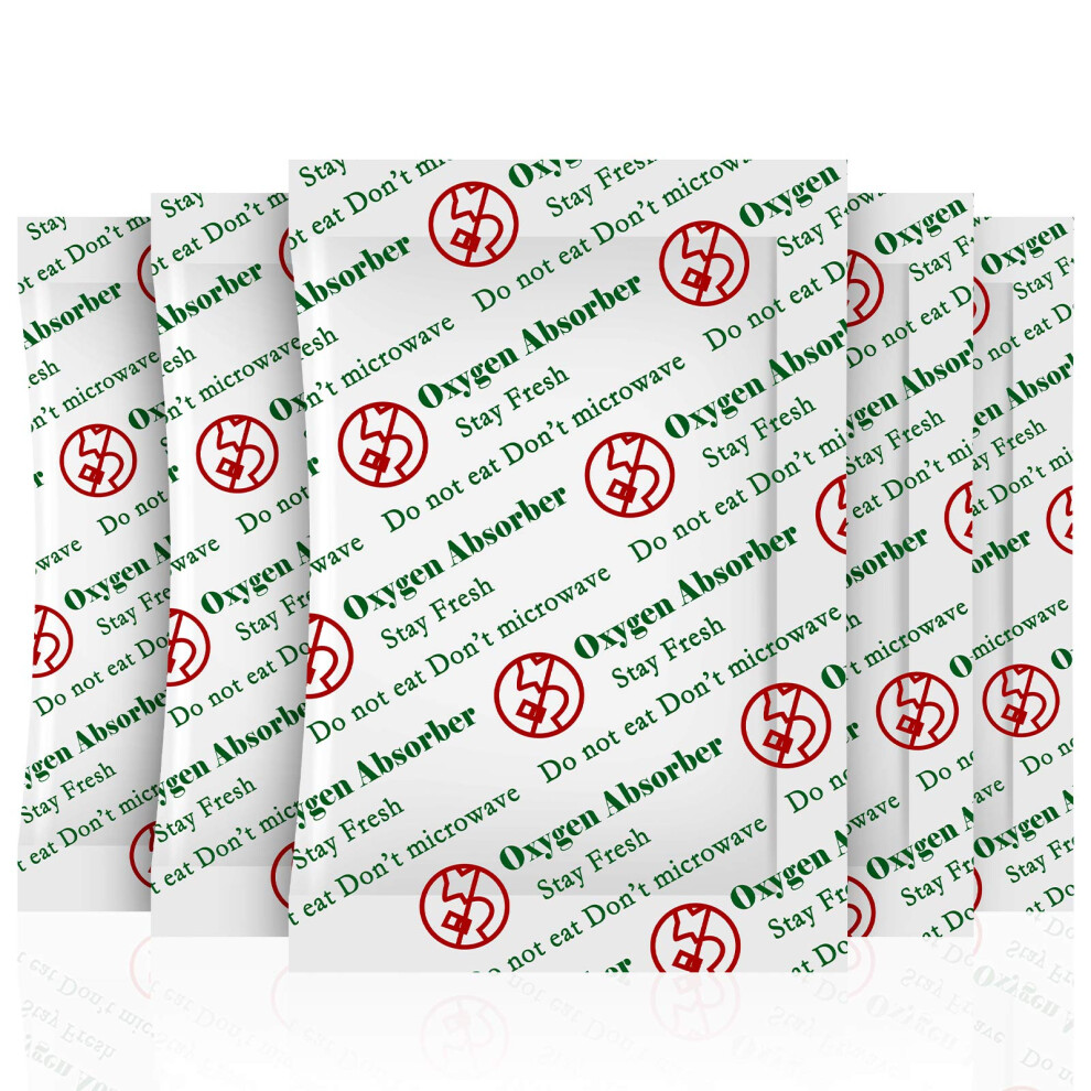 Surpoxyloc 100Cc(100Pack) Food Grade Oxygen Absorbers Packets For Home Made Jerky And Long Term Food Storage,With Oxygen Indicator In Vacuum Bag And 5051226888205